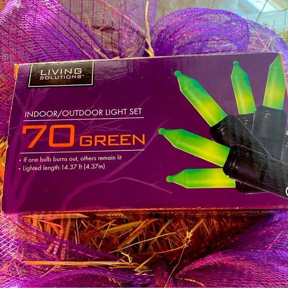 70 Green Mini Light 14.37’Ft Black Wire Lighted Length String Halloween Lights - Picture 5 of 8